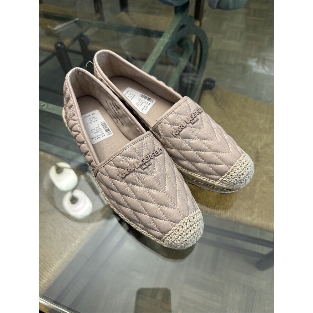 Karl Lagerfeld Quilted Beige Loafers